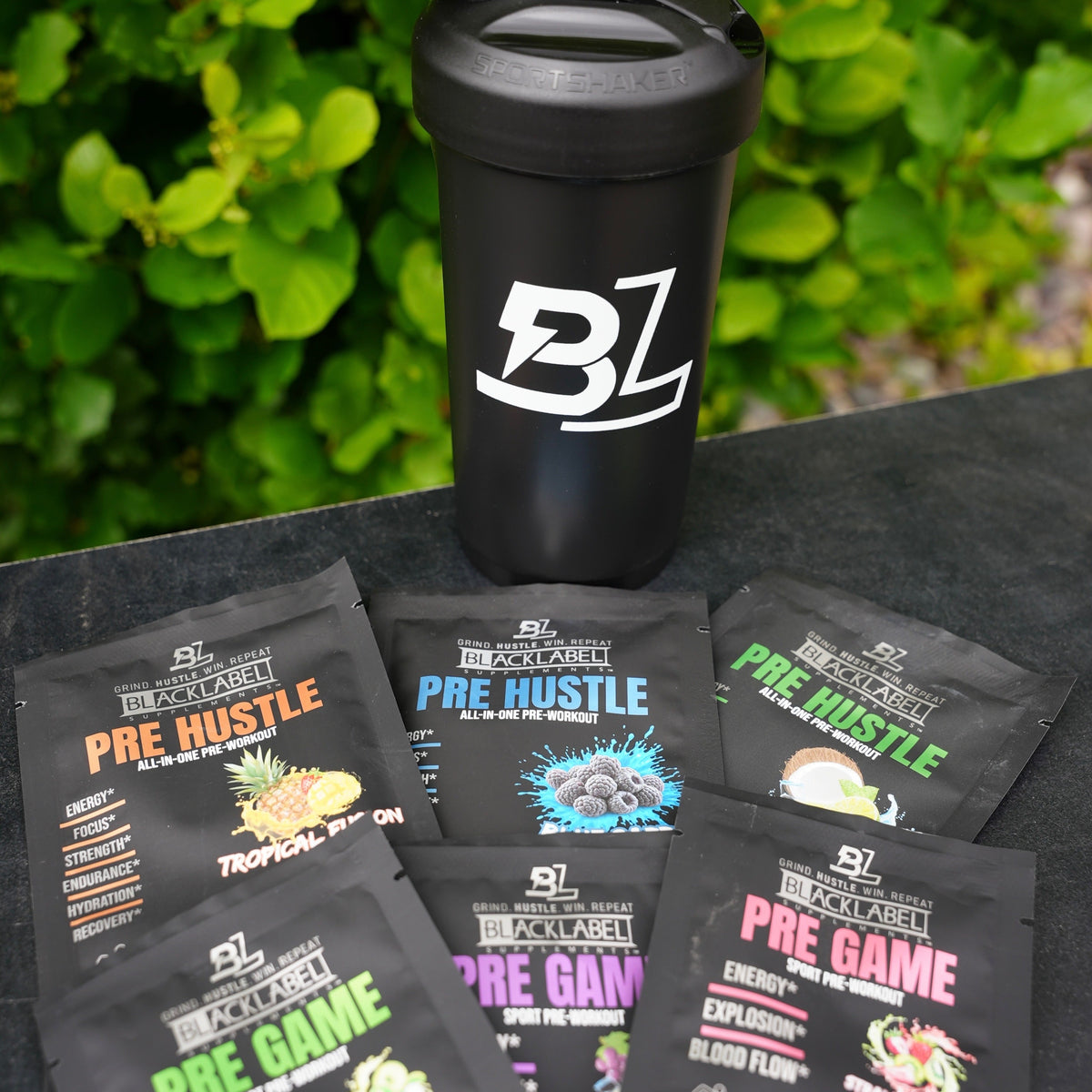 PRE WORKOUT SAMPLES + SHAKER