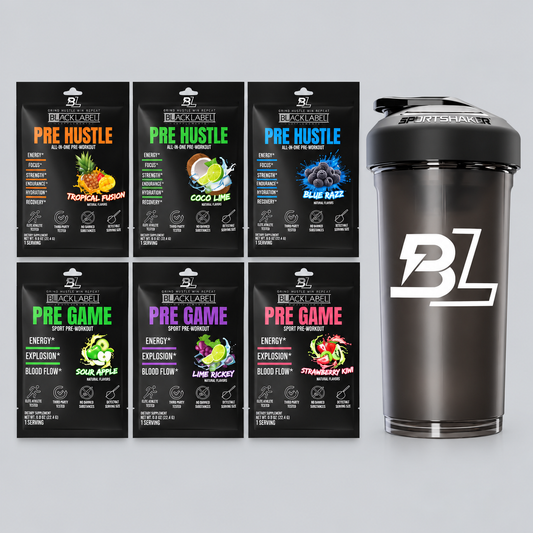 PRE WORKOUT SAMPLES + SHAKER