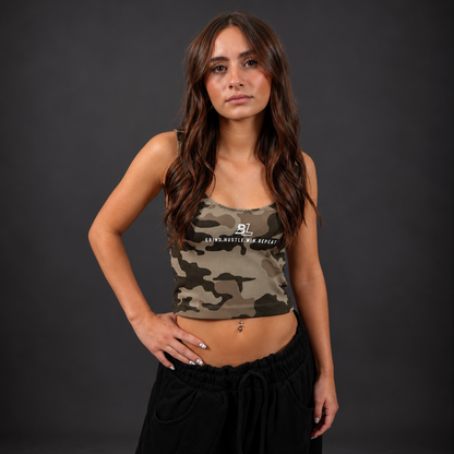 Womens Camo Cropped Tank