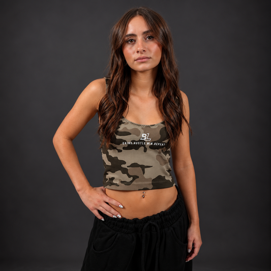 Womens Camo Cropped Tank