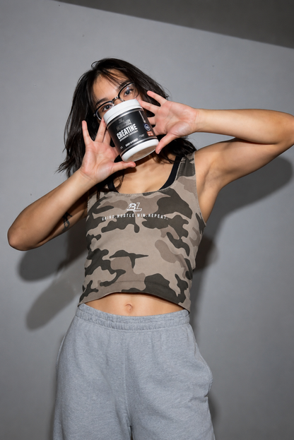 Womens Camo Cropped Tank
