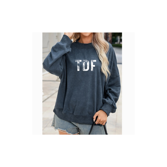 TDF Blue Oversized Sweatshirt